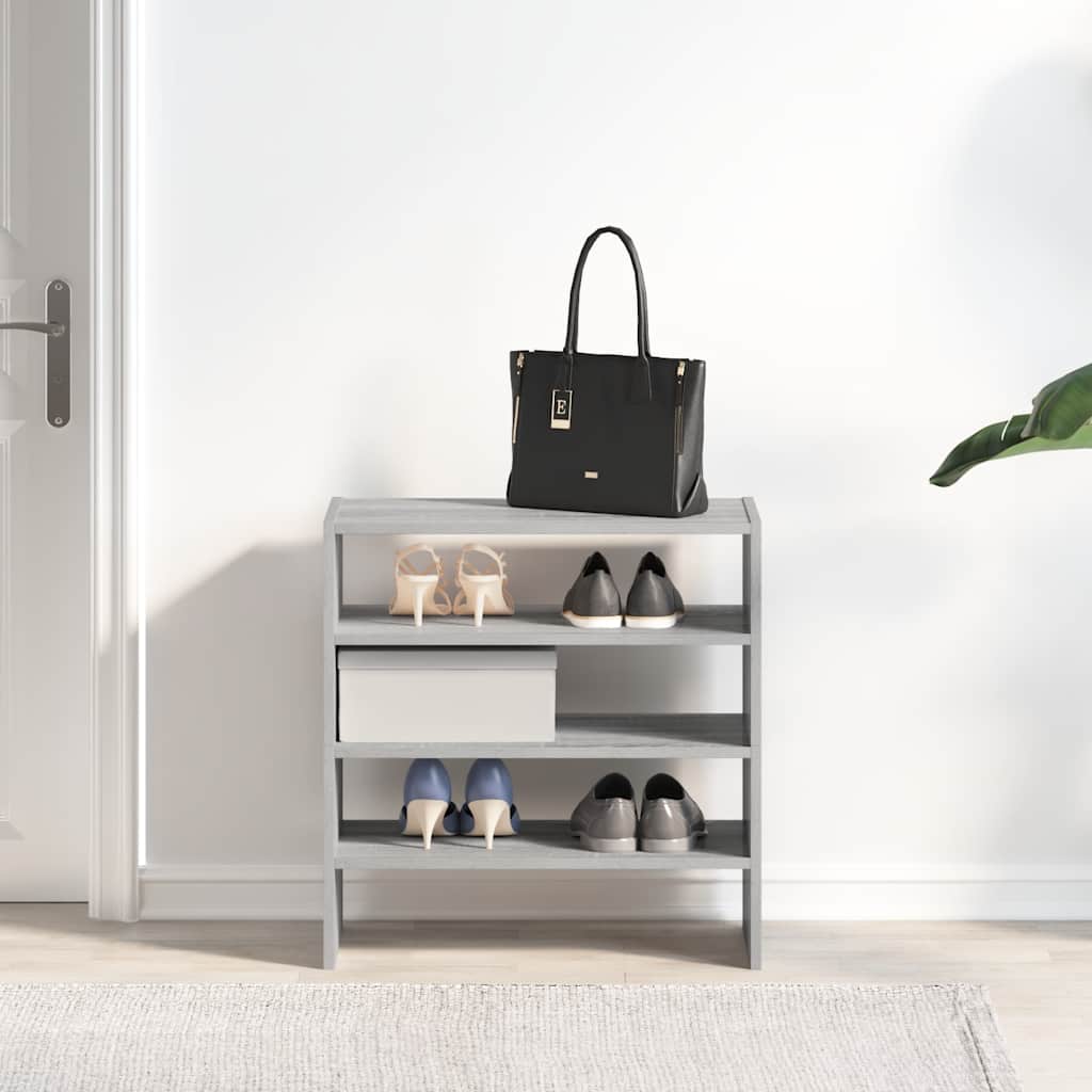 Schuhregale 2 Stk. Stapelbar 60X30X30,5 Cm Grau Sonoma