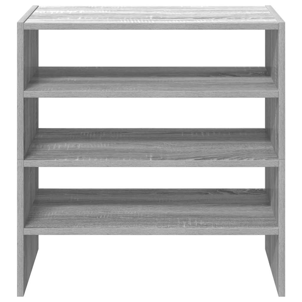 Schuhregale 2 Stk. Stapelbar 60X30X30,5 Cm Grau Sonoma