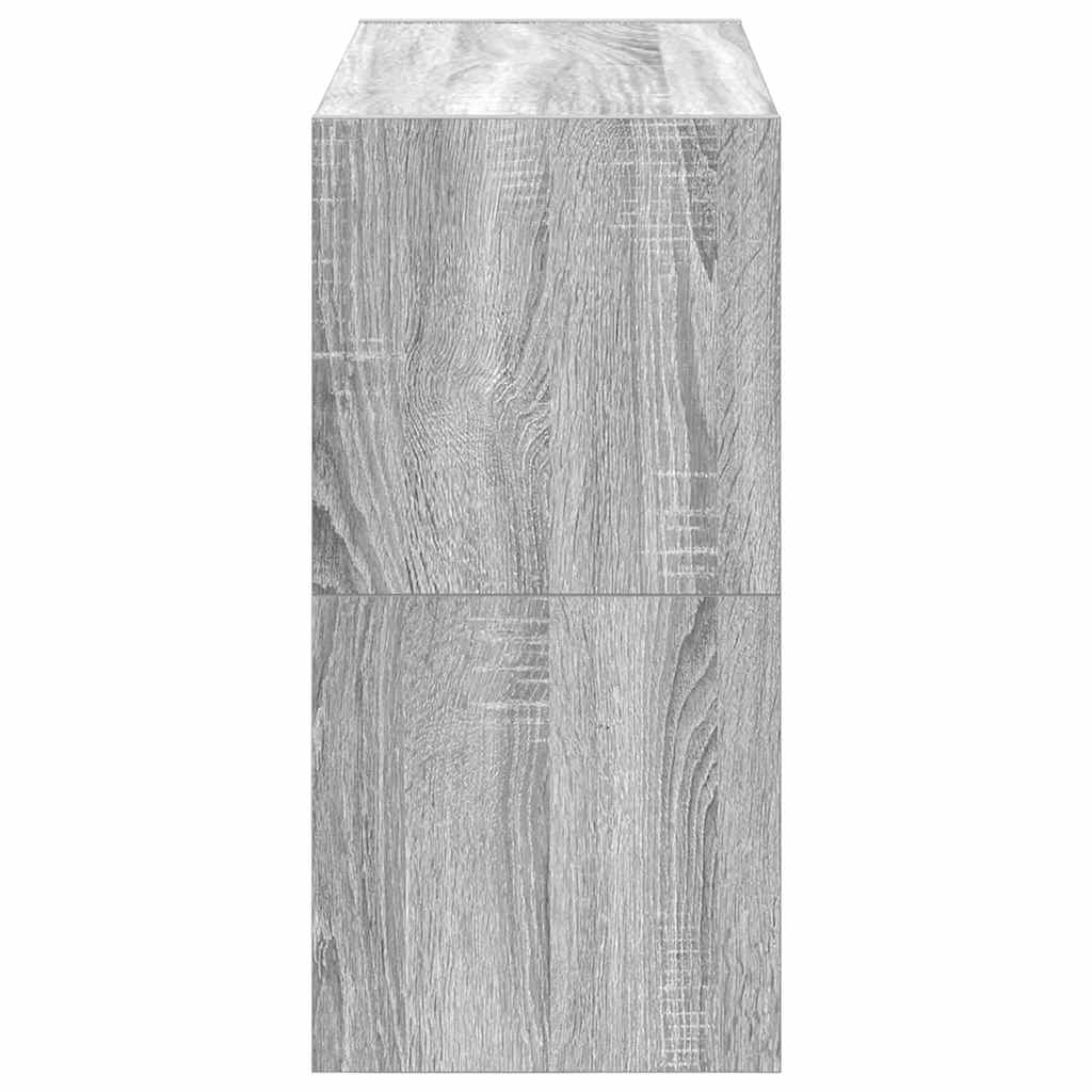 Schuhregale 2 Stk. Stapelbar 60X30X30,5 Cm Grau Sonoma