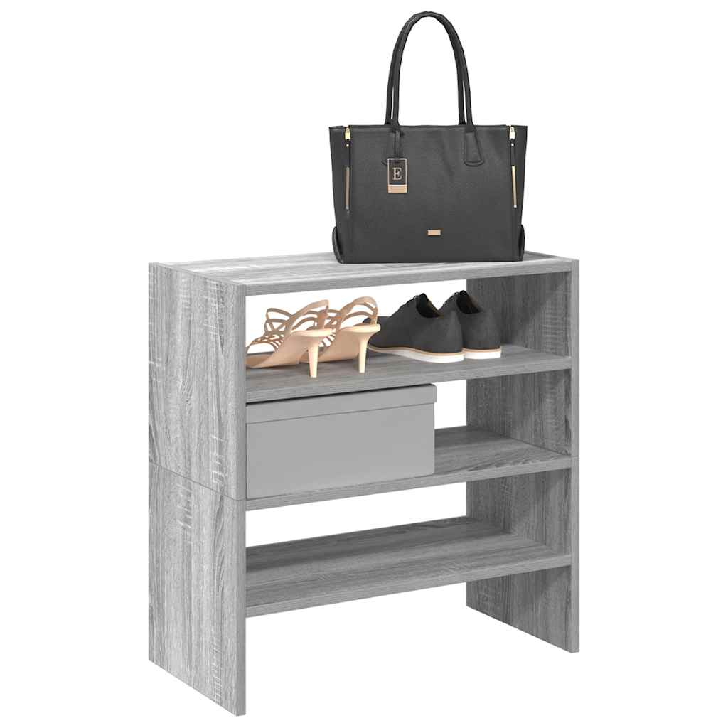Schuhregale 2 Stk. Stapelbar 60X30X30,5 Cm Grau Sonoma