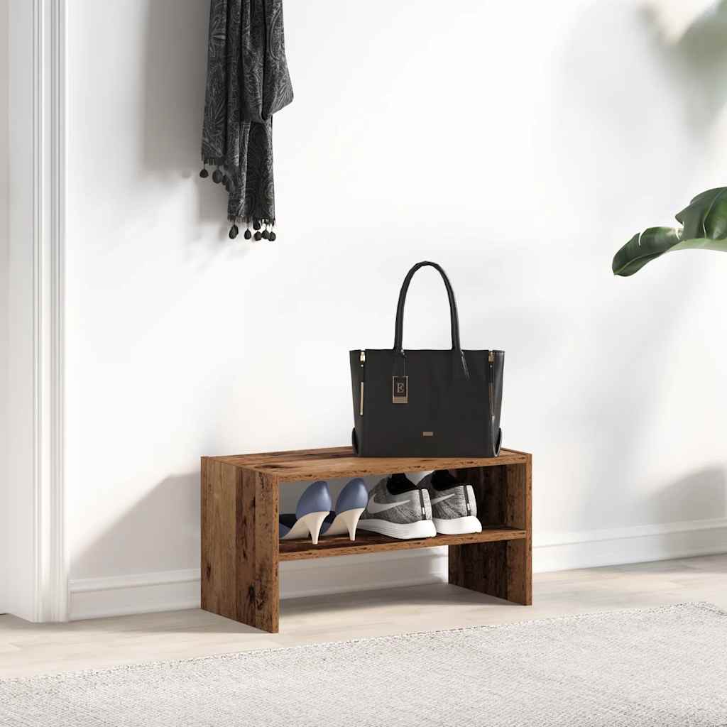 Schuhregal Stapelbar -Optik 60X30X30,5 Cm Altholz