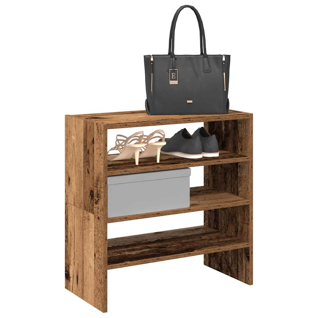 Schuhregal Stapelbar -Optik 60X30X30,5 Cm Altholz