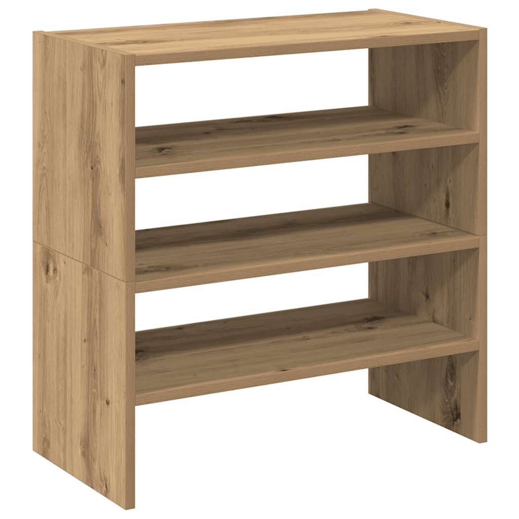 Schuhregale 2 Stk. Stapelbar 60X30X30,5 Cm Artisan-Eiche