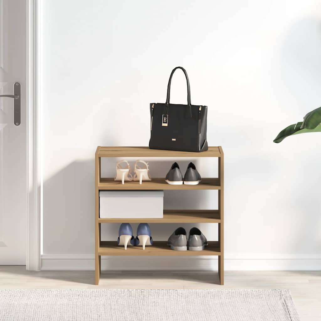 Schuhregale 2 Stk. Stapelbar 60X30X30,5 Cm Artisan-Eiche