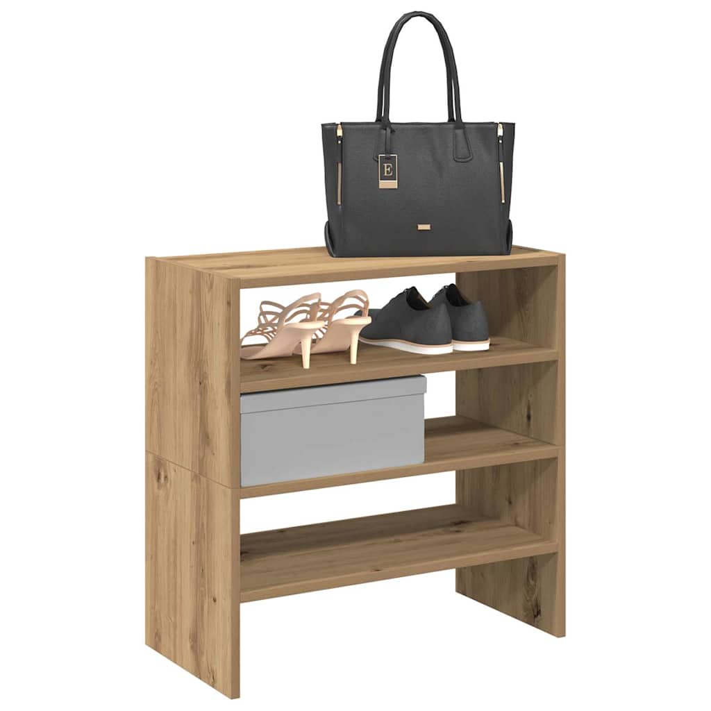 Schuhregale 2 Stk. Stapelbar 60X30X30,5 Cm Artisan-Eiche