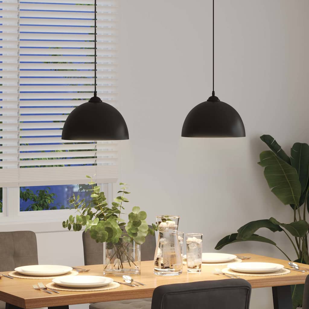Pendelleuchten 2 Stk. Höhenverstellbar E27 Ø30Cm Metall