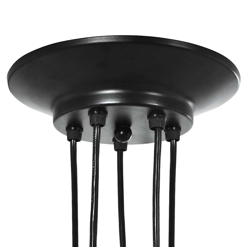 Pendelleuchte Mit 5 Fassungen E27 Schwarz Metall