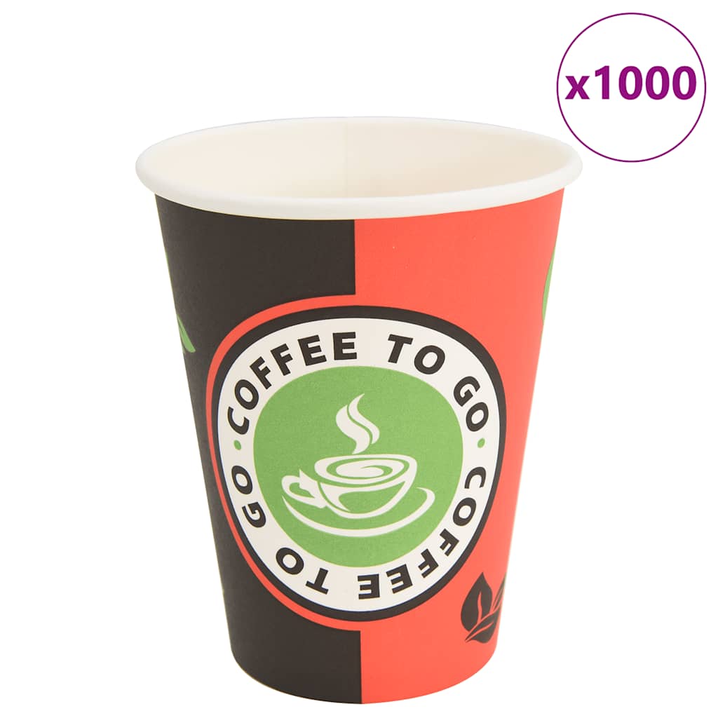 1000 Stk. Einweg-Kaffeebecher Pappe (8 Oz)