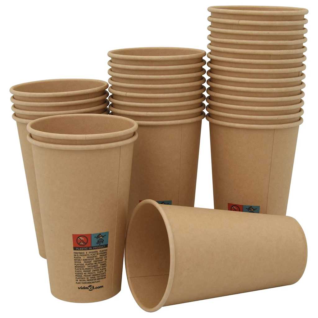 Pappbecher 1000 Stk. 16Oz 400Ml Braun