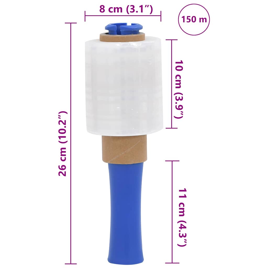 Stretchfolie Mit Griff 10 Stk. 23 Μm 50 Cm X 150 M