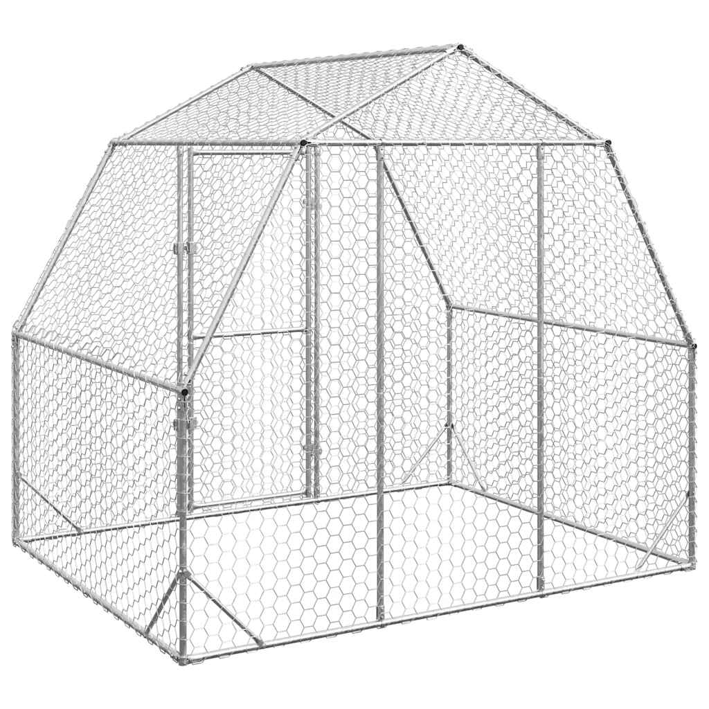 Hühnerstall 2,5X2X2,25 M Verzinkter Stahl