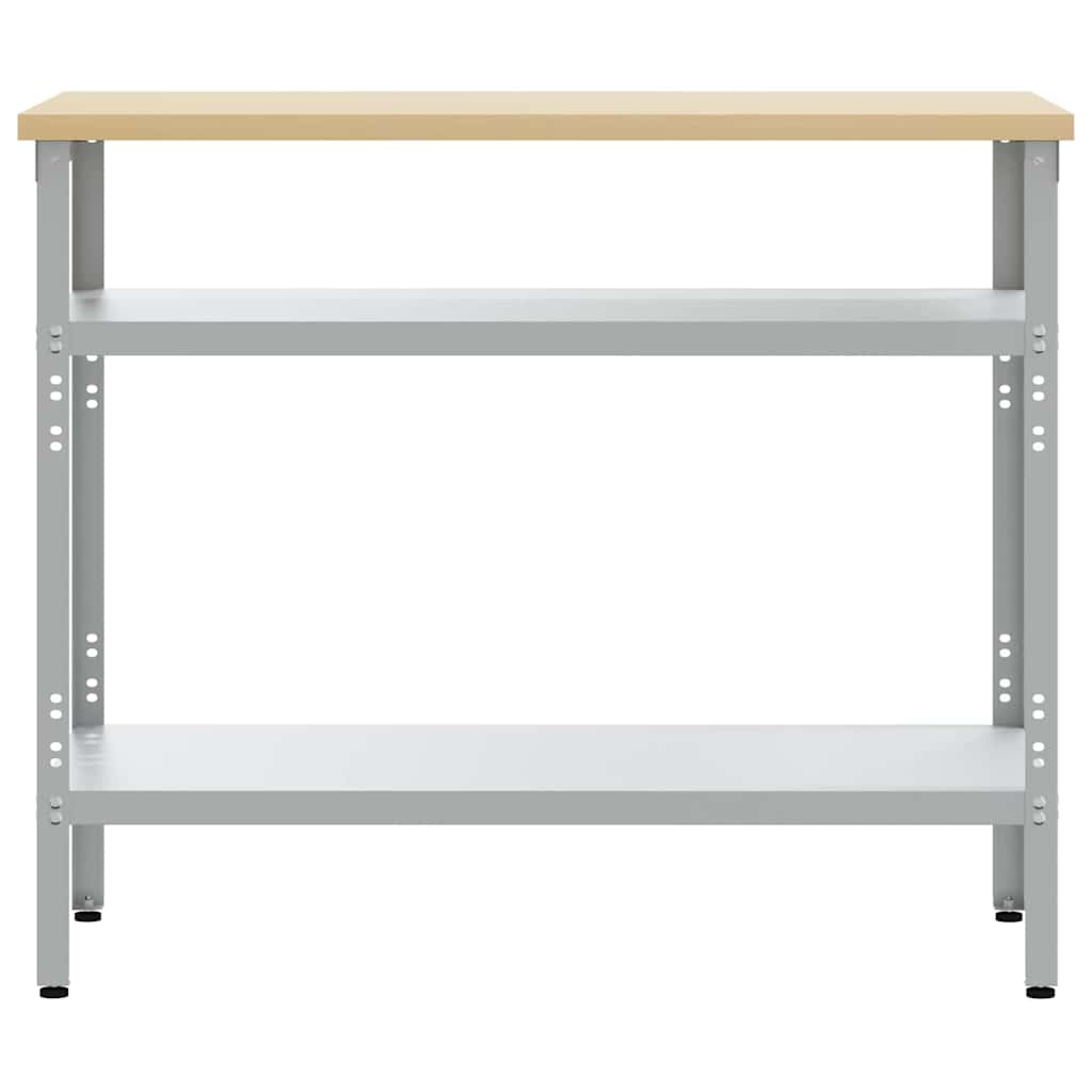 Arbeitstisch Grau 100 X 55 X 85 Cm Pulverbeschichteter Stahl