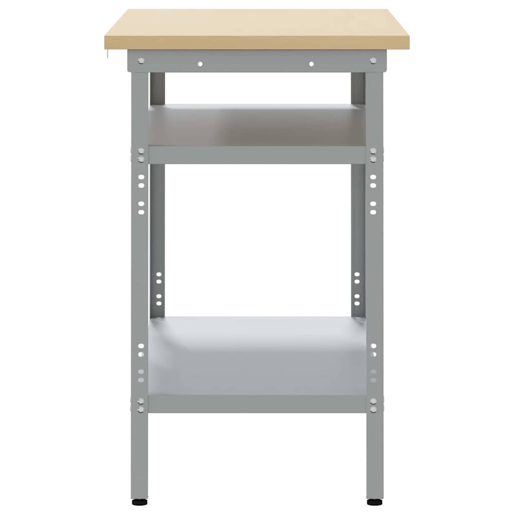 Arbeitstisch Grau 100 X 55 X 85 Cm Pulverbeschichteter Stahl