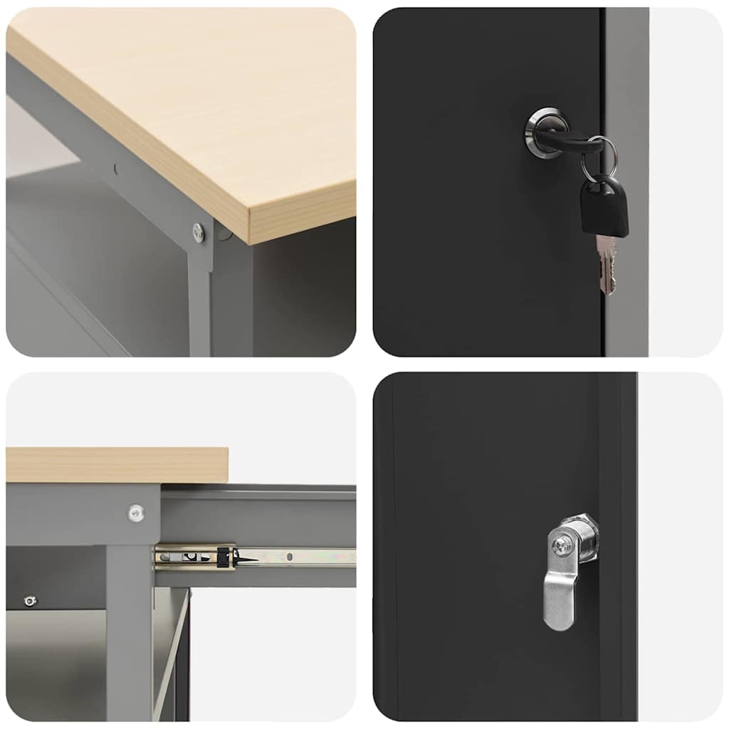 Werkbank Mit Schubladen Und Grau 100 X 55 X 85 Cm