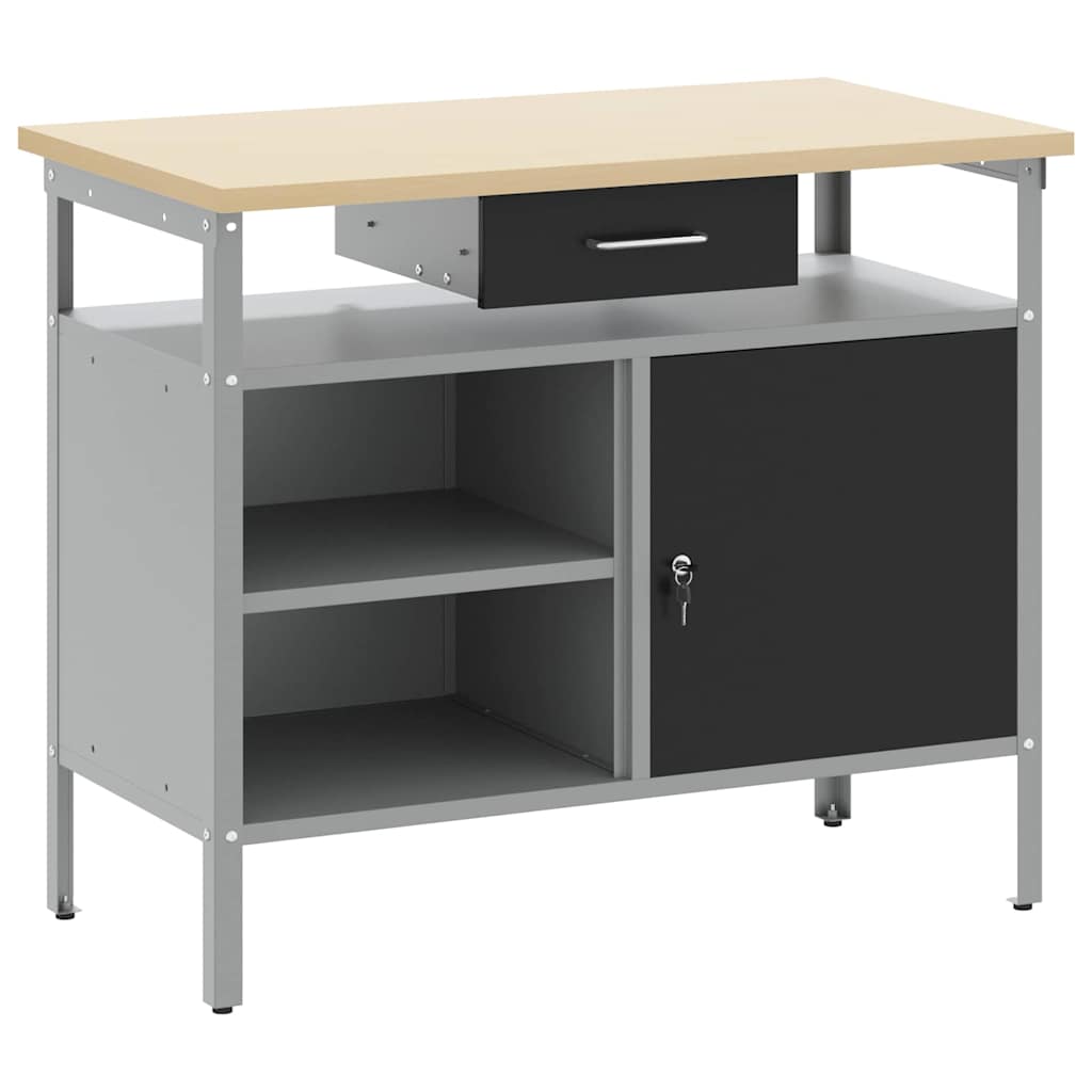 Werkbank Mit Schubladen Und Grau 100 X 55 X 85 Cm