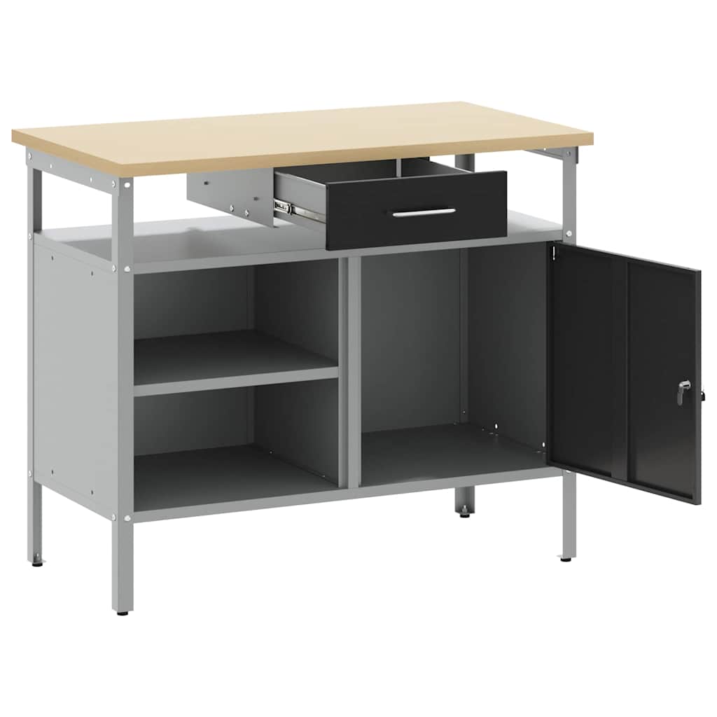 Werkbank Mit Schubladen Und Grau 100 X 55 X 85 Cm
