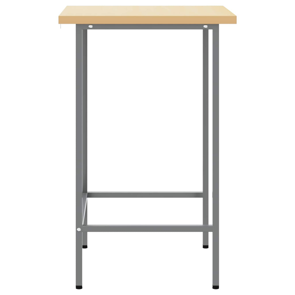 Ecktisch Grau 55 X 55 X 85 Cm Stahl Und Hochwertiges Holz