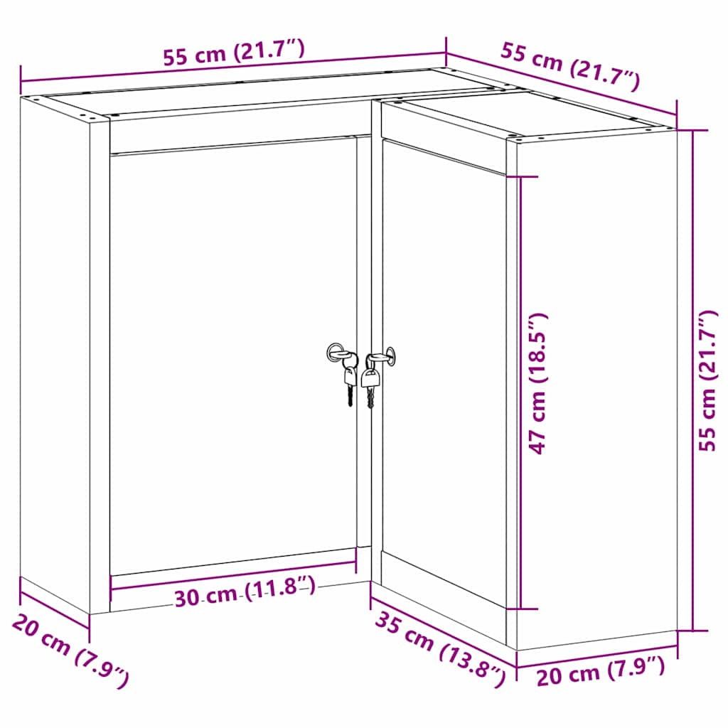Werkzeugschrank Mit Regal Und Grau 50 X 20 X 55 Cm