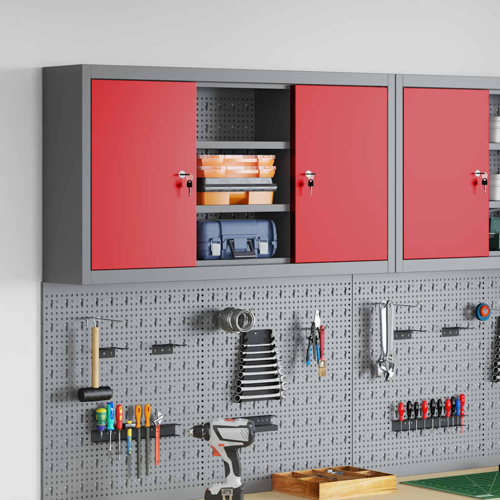 Werkzeugschrank Mit Regal Und Grau 50 X 20 X 55 Cm