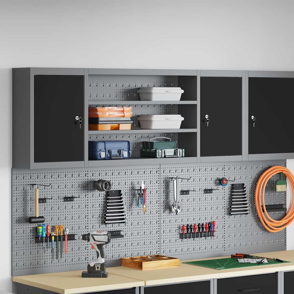 Werkzeugschrank Mit Regal Und Grau 50 X 20 X 55 Cm