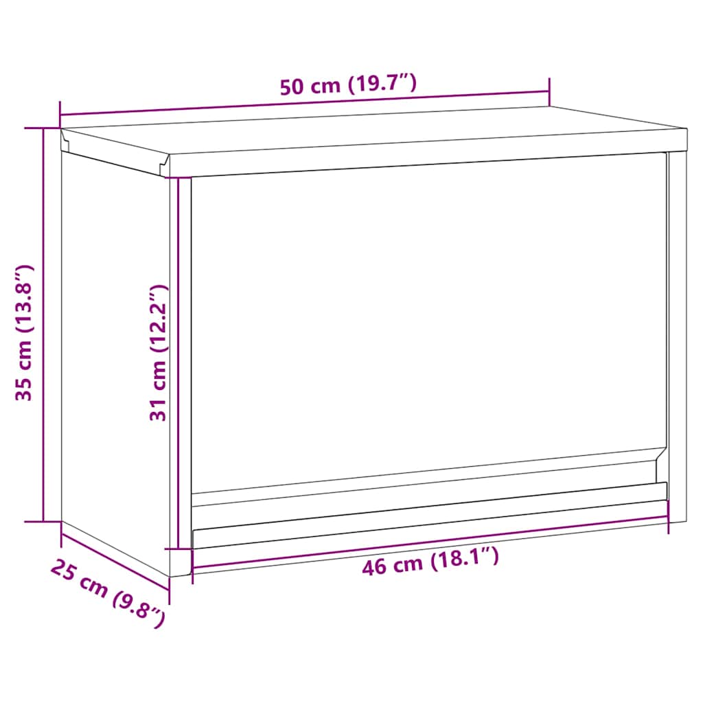 Werkzeugschrank Mit Speicher Und Grau 50 X 25 X 35 Cm