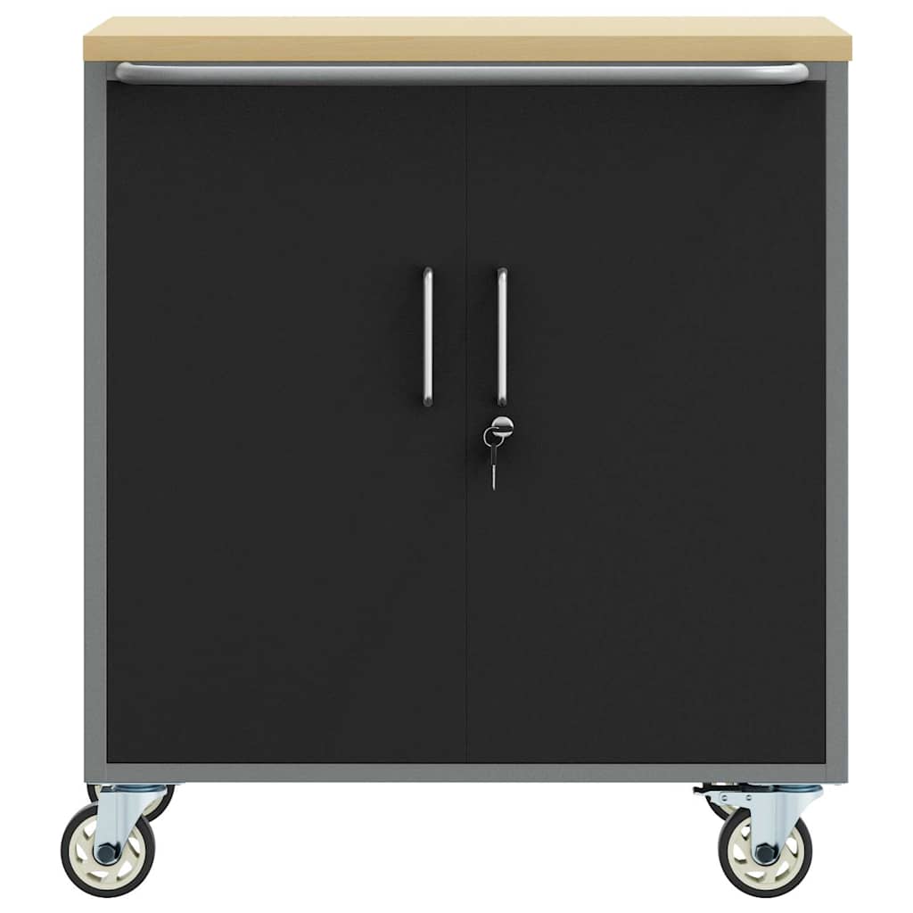 Werkbank Mit Regal Mit Rad Und Grau 75 X 45 X 85 Cm