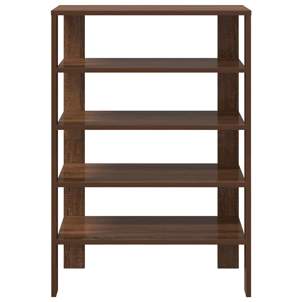 Schuhregal Braun Eichen-Optik 61X32X87,5 Cm Holzwerkstoff Braune Eiche