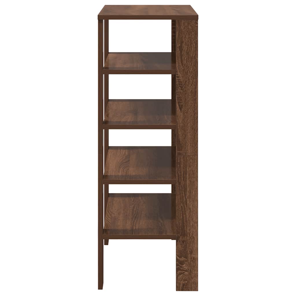 Schuhregal Braun Eichen-Optik 61X32X87,5 Cm Holzwerkstoff Braune Eiche
