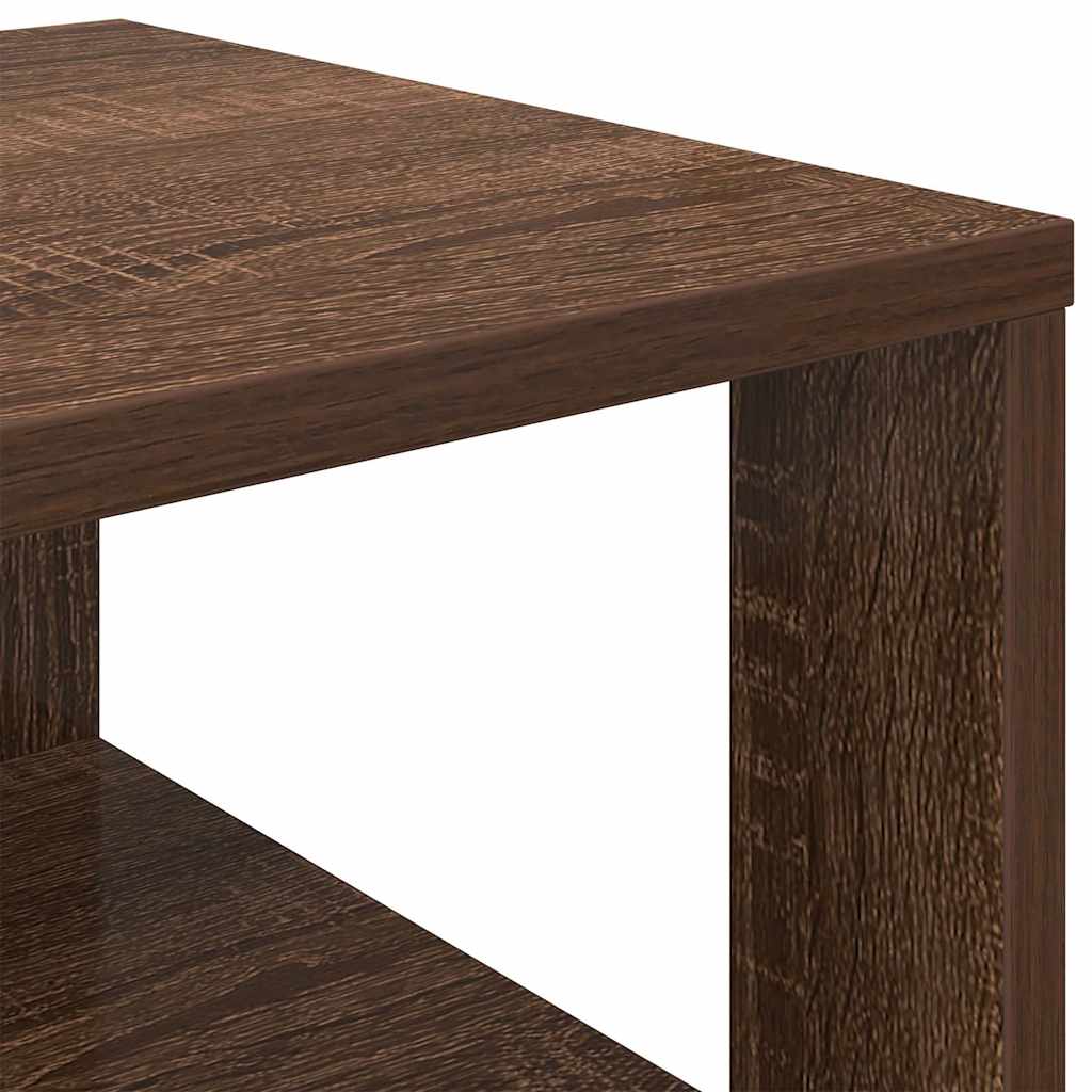 Schuhregal Braun Eichen-Optik 61X32X87,5 Cm Holzwerkstoff Braune Eiche