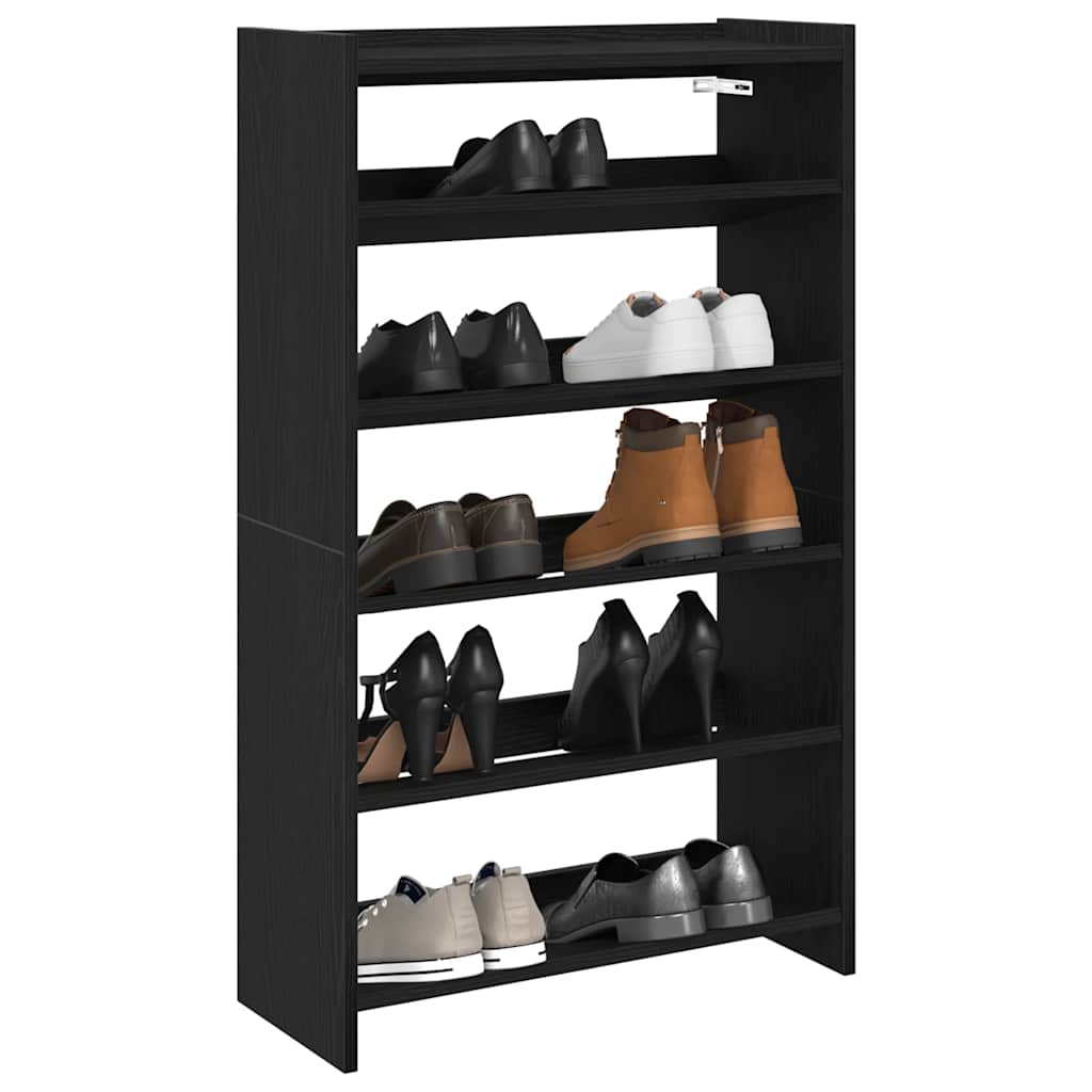 Schuhregal 60X25X Holzwerkstoff Schwarz