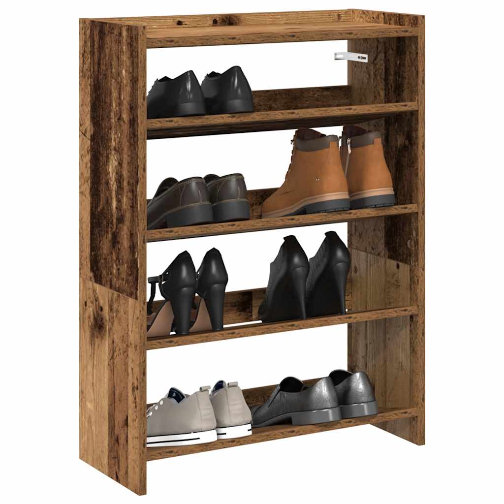 Schuhregal -Optik 80X25X Holzwerkstoff Altholz