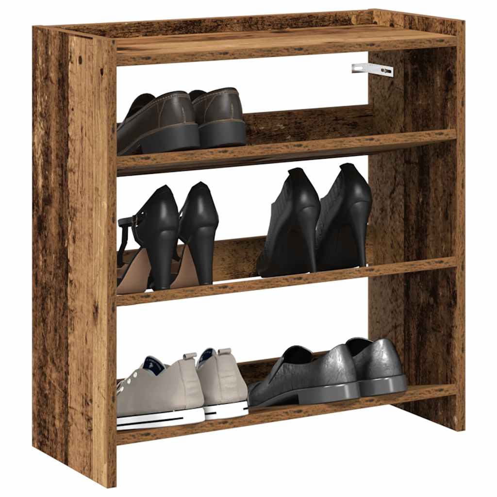 Schuhregal -Optik 80X25X Holzwerkstoff Altholz