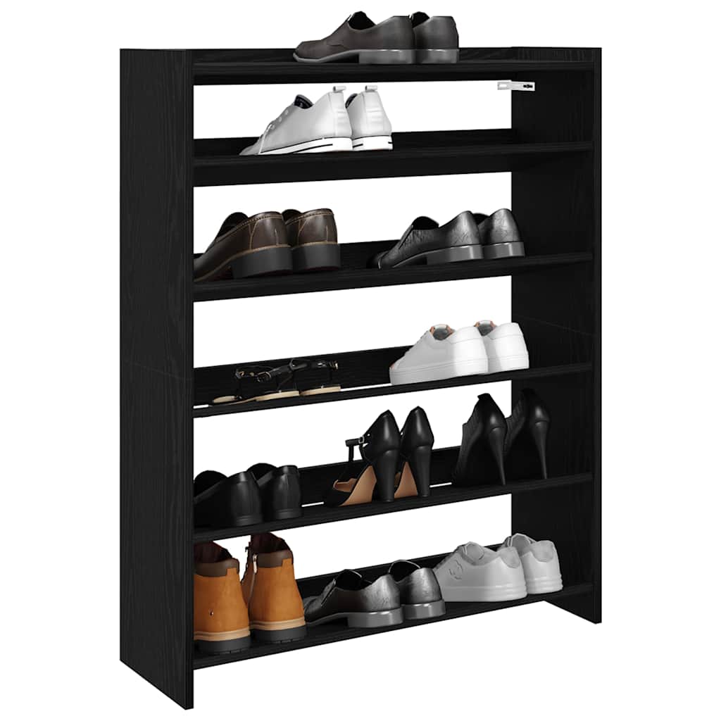 Schuhregal 60X25X Holzwerkstoff Schwarz