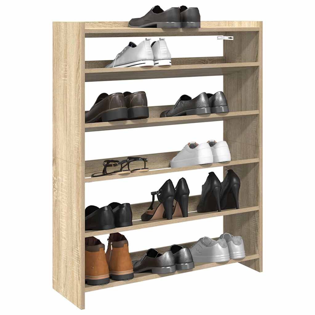 Schuhregal Sonoma-Eiche 80X25X Holzwerkstoff Sonoma Eiche