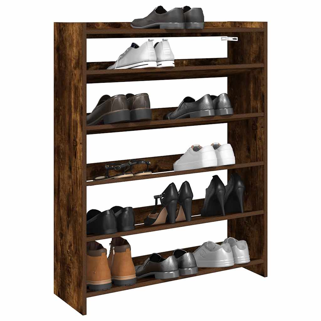 Schuhregal 80X25X Holzwerkstoff Räuchereiche