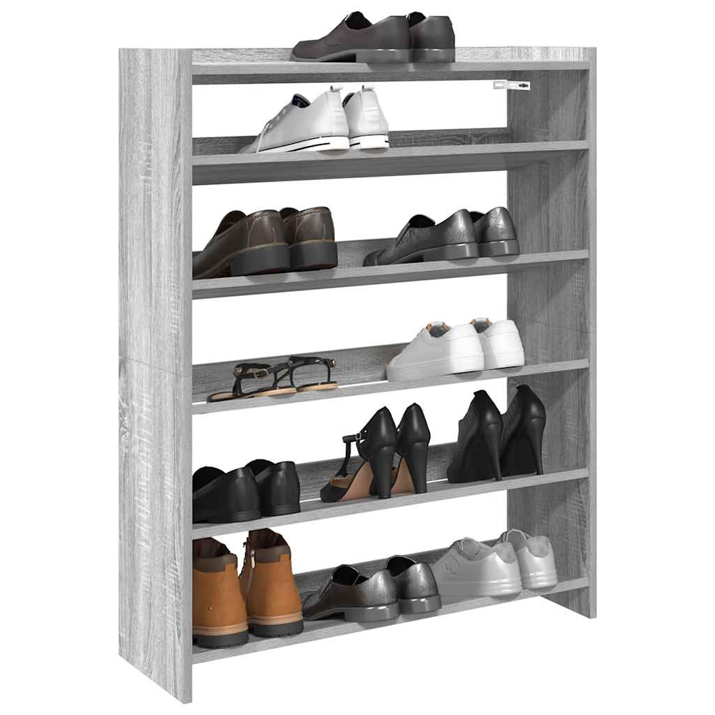 Schuhregal 80X25X Holzwerkstoff Grau Sonoma