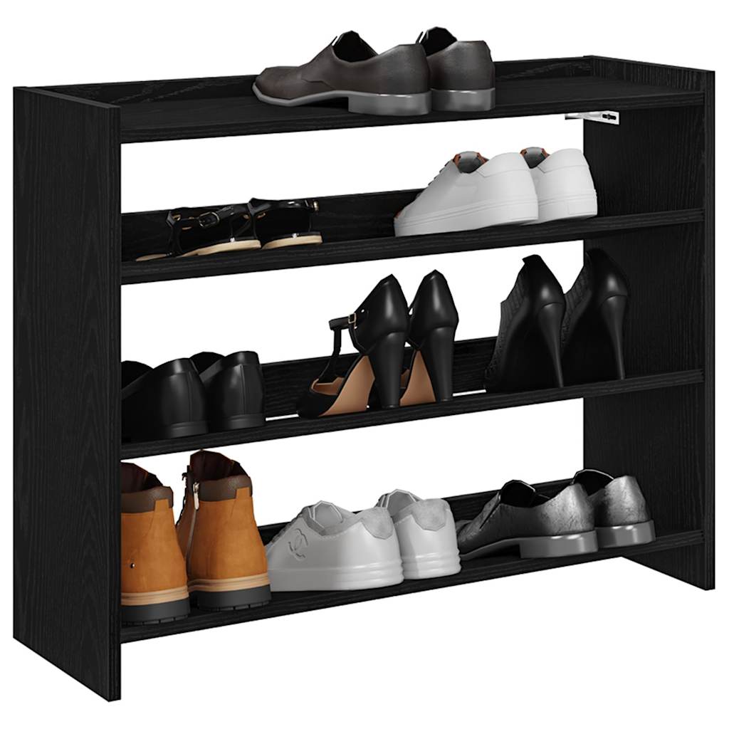 Schuhregal 60X25X Holzwerkstoff Schwarz