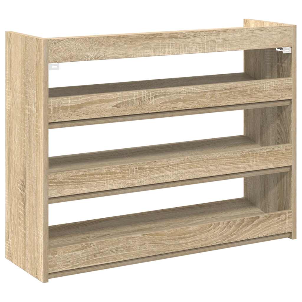 Schuhregal Sonoma-Eiche 80X25X Holzwerkstoff Sonoma Eiche