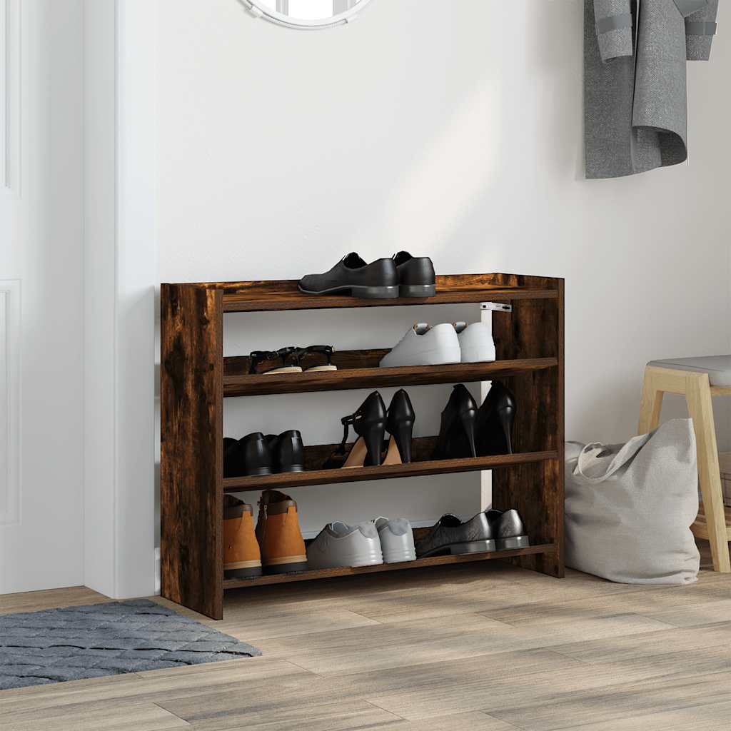 Schuhregal 80X25X Holzwerkstoff Räuchereiche