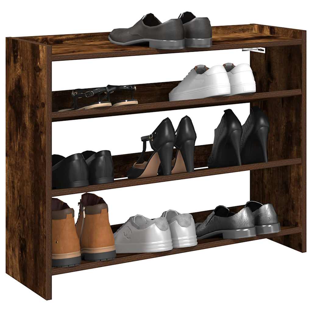 Schuhregal 80X25X Holzwerkstoff Räuchereiche