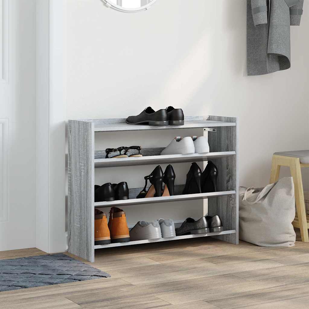 Schuhregal 80X25X Holzwerkstoff Grau Sonoma