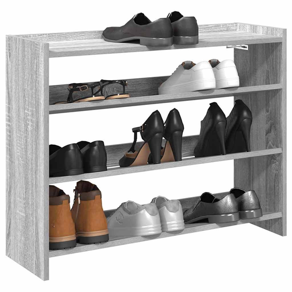 Schuhregal 80X25X Holzwerkstoff Grau Sonoma