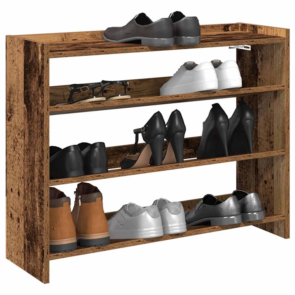 Schuhregal -Optik 80X25X Holzwerkstoff Altholz