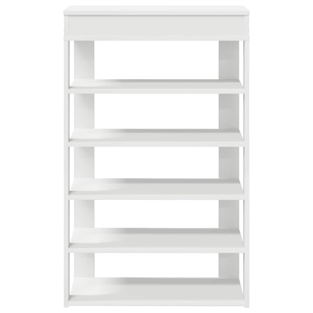 Schuhregal 60X30X98 Cm Holzwerkstoff Weiß