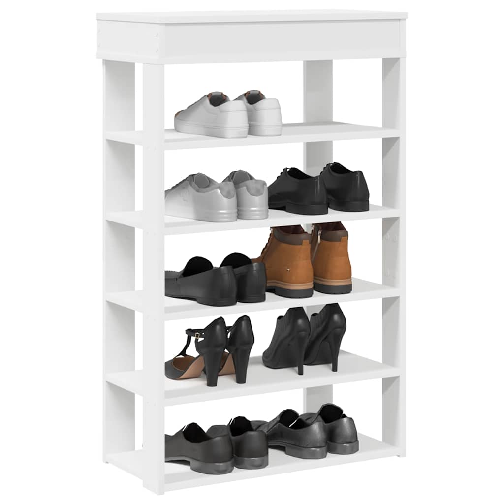 Schuhregal 60X30X98 Cm Holzwerkstoff Weiß