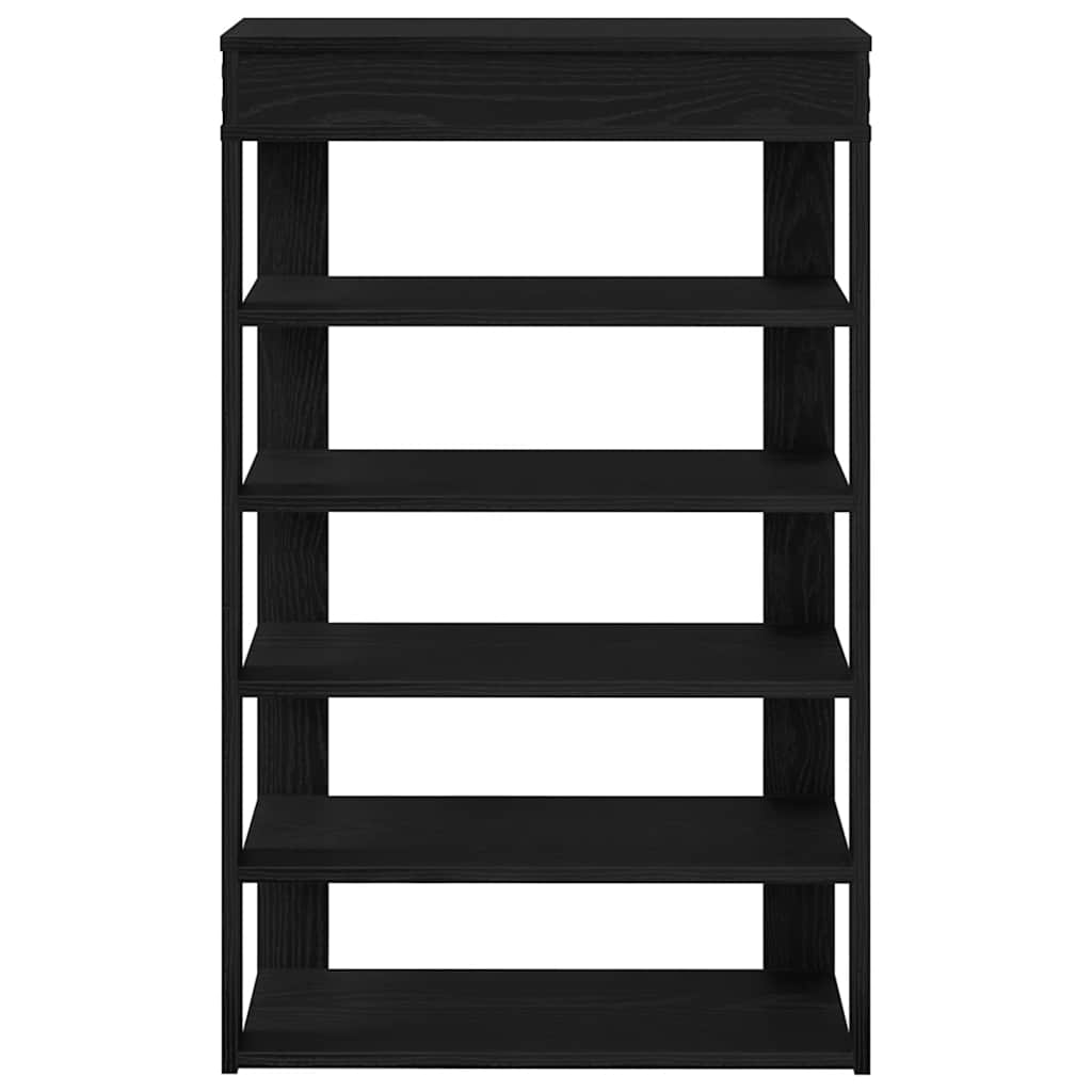 Schuhregal 60X30X98 Cm Holzwerkstoff Schwarz