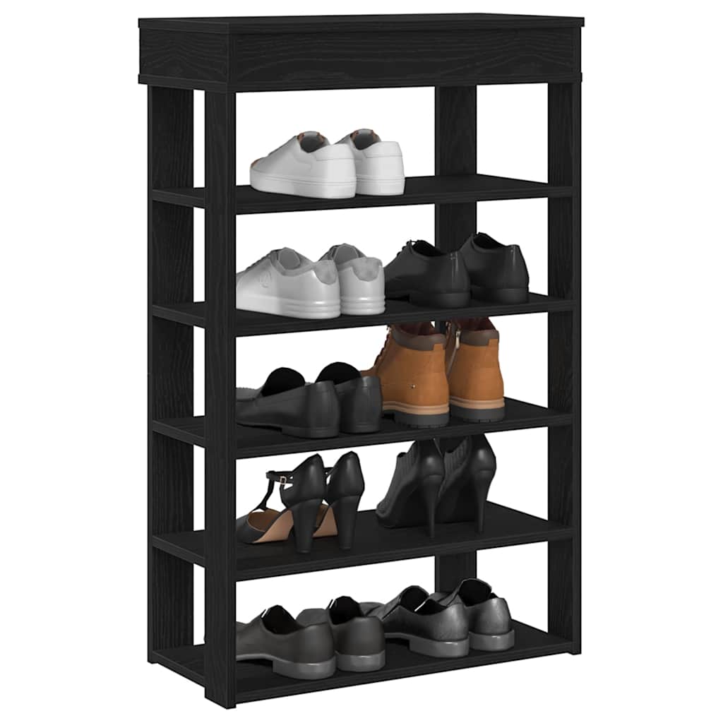 Schuhregal 60X30X98 Cm Holzwerkstoff Schwarz