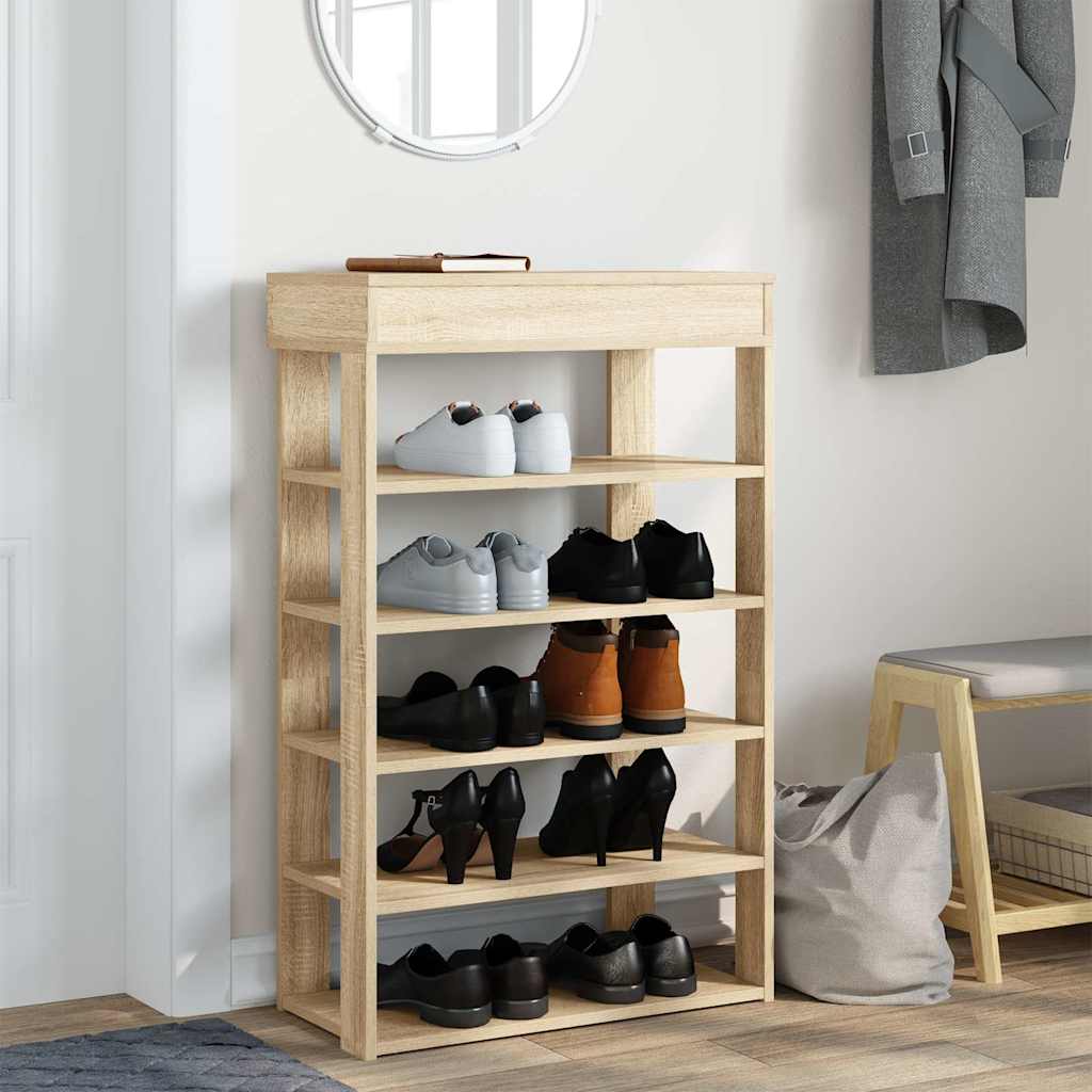 Schuhregal Sonoma-Eiche 60X30X98 Cm Holzwerkstoff Sonoma Eiche
