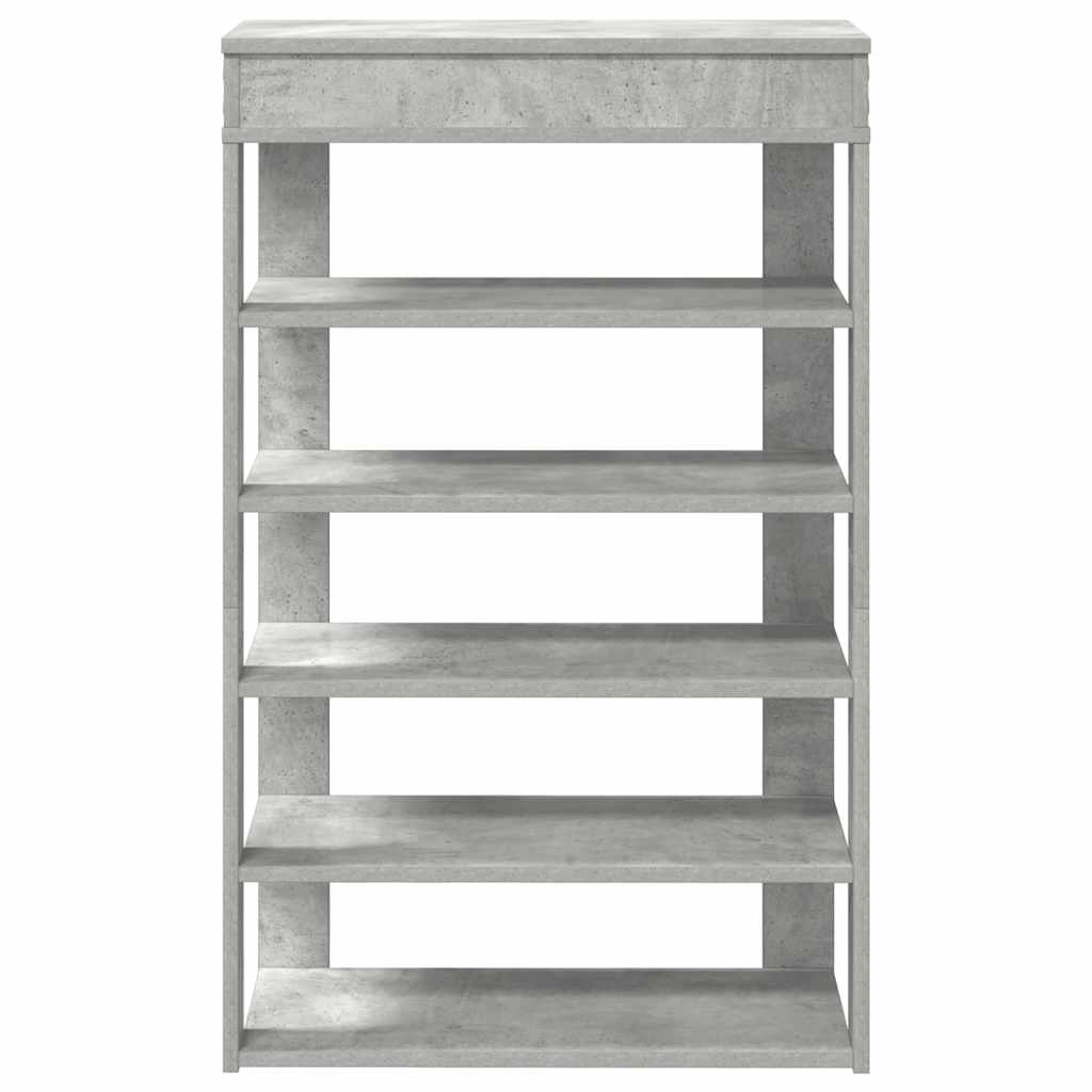Schuhregal 60X30X98 Cm Holzwerkstoff Betongrau