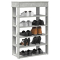 Schuhregal 60X30X98 Cm Holzwerkstoff Betongrau